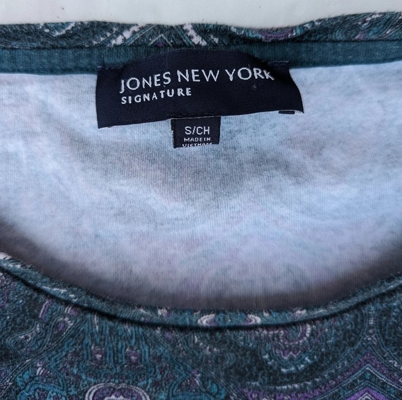 Vintage 99s/00s Y2K Jones New York Long Sleeve Paisley Design -  Woman's Small - Picture 4 of 5